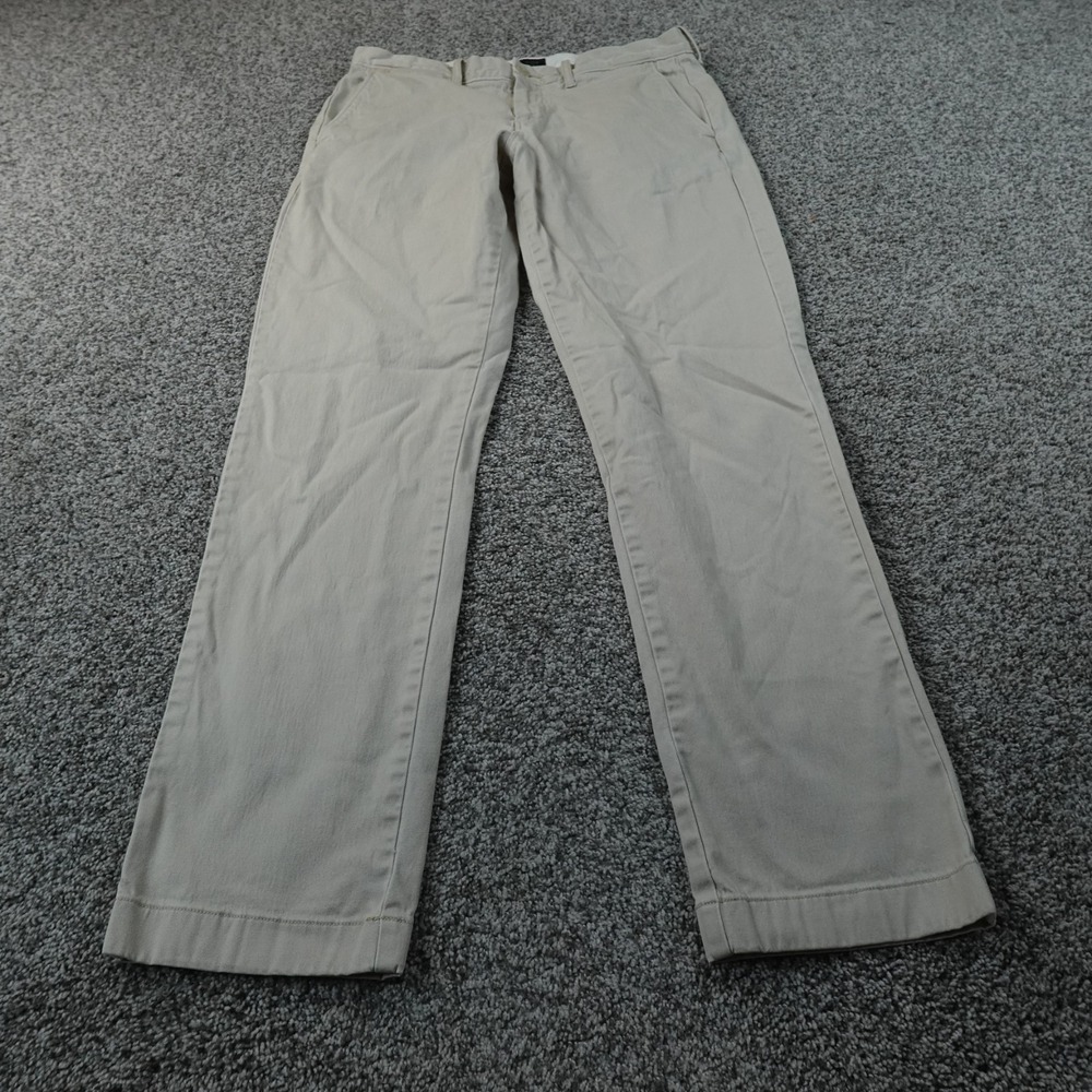 J Crew Pants Mens 32X32 Beige Tan 770 Straight Chino Trouser Stretch Flex Preppy